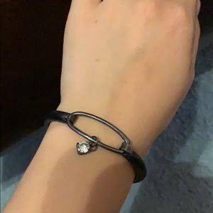 Leather Bracelet with Diamond